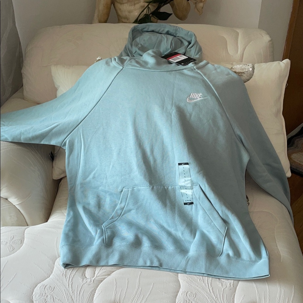 Nike Sky Blue/ Green Pullover Hoodie